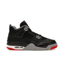 Air Jordan 4 Retro GS Bred Reimagined Vaikiški sportbačiai Juodi Ugnies raudoni Cementiniai pilki FQ8213-006 37.5