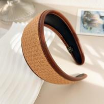 New  Retro PU Leather Hairbands Wide Turbans Non-slip Hoop Headband Elegant Hair Accessories Women Girls Fashion Items Gifts