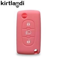 Citroen C4 sulankstomo nuotolinio valdymo pultelio dėklas Citroen C4 Cactus Grand Picasso C5 C8 3 MYGTUKAMS Automobilio priedai Raktų pakabukas