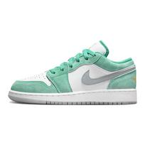 Air Jordan 1 Low SE GS Naujas Smaragdas Vaikų Sportbačiai Balti Šviesiai Plieniniai Pilki Taksi DO8244-301 35.5