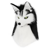 Pūstuoto Gyvūno Vilko Šuns Veido Kaukė Pliušinės Dirbtinio Kailio Kaukės Helovinui Kaukės Šventei Cosplay Kostiumo Rekvizitai as the picture-