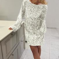 Elegant Long-sleeved Dress for Women 2025 Autumn and Winter New Fashion Versatile Simple S abrikosas