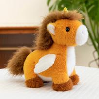 Super mielas angelo pegaso pliušinis žaislas mergaitės gimtadienio dovana renginio dovana biuro papuošalas žiedinė lėlė 25cm【0.2kg】 ruda
