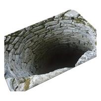 3D optinės iliuzijos kilimas Realistiškas skylės raštas Grindų kilimėlis Sugeriantis neslystantis dugnas Durų kilimėlis svetainei 40*60cm