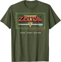 Nintendo Legend of Zelda Classic NES Titulinio ekrano marškinėliai M