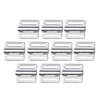 10 rinkinių BIKINI CLIPS kabliukas ir metalinis dirželis liemenėlės užsegimas, 9,5 mm maudymosi kostiumėlis 14mm
