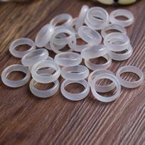 Natūralūs agatai Žiedas Sukurtas Apskritimas Natūralus akmuo Pirštų žiedai Charms Kalėdinės Dovanos Unisex one size balta