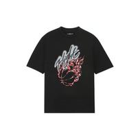 Jordan x Travis Scott Ugnies Rašto Cirkonio Apdailos Apvalios Kaklo Trumpomis Rankovėmis Marškinėliai Vyriški Viršutiniai Drabužiai Juodi DO4102-010 XS