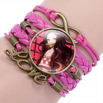 Anime Demon Slayer Pintas Apyrankės Cosplay Rekvizitas Kamado Tanjirou Nezuko Figūrėlė Porų Apyrankės Papuošalai Dovanos Vaikams Berniukams Mergaitėms