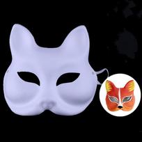 Rankomis tapyta tuščia zuikio kaukė DIY matinė balta zuikučio maskaradinė moteriška kaukė Helovino vakarėliui PVC zuikio nedažytos dekoratyvinės kaukės