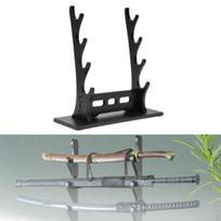 Samurajų Stovas Kardų Laikiklis Pagrindo Atrama Viduramžiškas Pakabukas Tanto Wakizashi Black 4 Tier