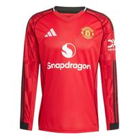 Adidas Manchester United 25/26 Namų Aeroready Gerbėjų Versija Slim Fit V-Kaklo Ilgomis Rankovėmis Futbolo Marškinėliai Vyriški Viršutiniai Drabužiai JP3037 M red