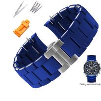 Silikoninė nerūdijančio plieno laikrodžio apyrankė Citizen Blue Angel Generation AT8020-54L Air Eagle JY8035, atspari vandeniui, vyriška, 23 mm 23mm