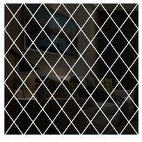 3D veidrodinės sienos lipdukas plytelė veidrodis, lipnus DIY tapetai freska sienos lipdukas menas keraminės plytelės baldų lipdukas S juoda