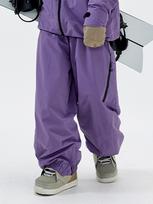 Unisex Didelio Dydžio Snieglentės Kelnės: Laisvi, Storesni, Pamušti vilna, Šilti, Vandeniui atsparūs, Kvėpuojantys slidinėjimo drabužiai M juoda
