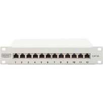 Digitus CAT.6A PATCH PANELSHIELDED 12-PORTLABEL FIELD254MMGREY DN-91612S-EA-G