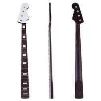 4 stygų juodas matinis wenge bosinės gitaros grifas, 20 latų, 6,3 cm pločio - „pasidaryk pats“ elektrinės bosinės gitaros dalys. 173mm