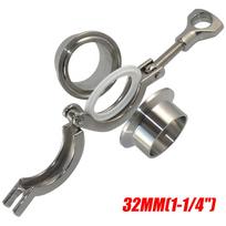 Vamzdžių jungiamosios detalės OD 3/4-4 SS304 sanitariniame suvirinimo siūle 32MM