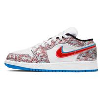 Air Jordan 1 Low SE GS Take Flight Kids Sneakers White Blue-Hero Bright-Crimson DD1527-114 39
