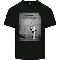 Matau žmones, bet ne žmogiškumą Banksy meno arbatos unisex marškinėliai S