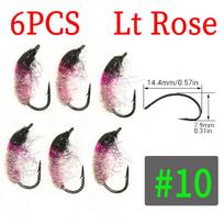 6PCS Scud Nymph Flies Copper Wire Weighted Flash Dubbing Caddis Larva Emerger Fly Fishing for Trout Czech Nymphing River Fishing black