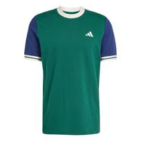 Adidas Teniso Paveldėjimo Marškinėliai Retro Drėgmę Sugerianti Spalvų Bloko Trumpomis Rankovėmis T-Shirt Vyriški Viršutiniai Drabužiai Academy-Green JC6741 2XL