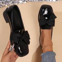 Elegantiški mokasinai - Kvėpuojantys žemakulniai bateliai su kaspinėliu, užmaunami, patogūs visais sezonais, darbo avalynė, ofisiniai bateliai Mary Janes stiliumi Size 39 juoda