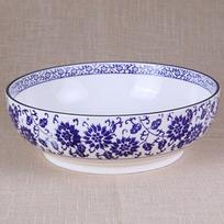 Mėlynas ir baltas porcelianinis keramikos dubuo sriubai, makaronams, raugintų kopūstų žuviai ir kt. 8-inch Blue and White (20*6.8cm) - 1 piece