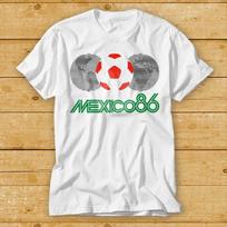 Mexico 86 Logo 80s 90s Football World Cup Argentina Soccer Oldies T Shirt 2732 S
