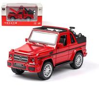1/32 Scale Benz G500 Diecast automobilių modelio žaislas, patraukiama atgal žaislinė transporto priemonė su garsu ir šviesa vaikams, mažiems berniukams, mergaitėms, dovanų kolekcija 1/32-16x7x6.5cm raudona
