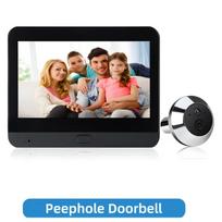 1080P Tuya Smart 2.4G WIFI skaitmeninis durų žvilgsnio vaizdelis 4.3 colio Digital Magic Eye belaidė durų skambučio kamera Apsaugos durų akies kamera SY36 juoda