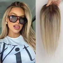 HAIRCUBE 12 colių Remy žmogaus plaukų priaugintuvai šilko nėrinių pagrindo klipas Rudas mišrus pilkas peleninis blondinas plaukų priauginimui skirtas moterų plaukų slinkimui