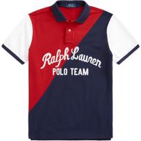 Polo Ralph Lauren Custom Slim Fit trumpomis rankovėmis tinklelio polo marškinėliai vyrams viršutiniai drabužiai 710835795-001 XS