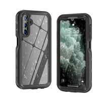 IP68 atsparus vandeniui dėklas Samsung Galaxy A15 A26 5G, metalinis aliuminio, plaukimo telefonui, prabangus dangtelis Galaxy A36 Funda Shell Coque Case For Galaxy A26 5G&case package juoda