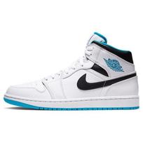 Air Jordan 1 Mid Laser Blue Vyriški kedai Balti Juodi 554724-141 42