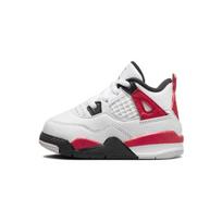 Air Jordan 4 Retro TD Raudoni Cementiniai Kūdikių Sportbačiai Balti Ugniaraudoni Juodi BQ7670-161 27
