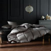 Sustorinta Visos medvilnės Pūkinė Plunksninė Žieminė Antklodė: Šilta šilkinė medvilninė patalynė pūkinė antklodė 150x200cm Custom klasikinė pilka spalva