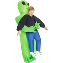 Pripučiamas ateivio kostiumas suaugusiems - Helovino ir vakarėlių Cosplay Vandeniui atsparus kostiumas vaikams Child (120-150cm)
