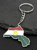 Kurdistano regiono žemėlapio karoliai moterims vyrams grandinėlės nerūdijančio plieno kurdų vėliavos žemėlapio pakabukai karoliai papuošalai vėrinys N6212S01 gray