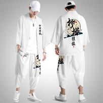 Vyriški Cosplay Yukata kelnės Kinietiško stiliaus japoniškas gatvės samurajus Harajuku kimono kostiumas kardiganas 6XL