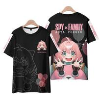 Spy X Family 3D Spausdinti marškinėliai Anime Kawaii Mergina Anya Forger Vyrai Moterys Mada Dideli marškinėliai Harajuku Vaikiški marškinėliai Viršutiniai drabužiai 5XL