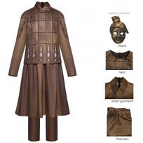 Terakotos kariai ir žirgai Cosplay kostiumas Qin Shi Huang senovės armijos vaidmenų žaidimas Drabužiai Liemenės Kelnės su kauke Helovino vakarėlis 3XL