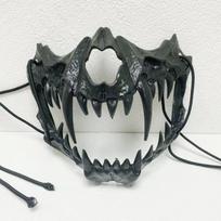 Tiger Werewolf Half-Face Mask - Tengu Cosplay Props for Halloween