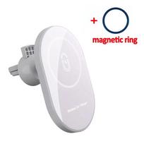 Magnetiniai belaidžiai automobiliniai įkrovikliai 15W telefono laikiklis oro ventiliacijos grotelėms, skirtas Magsafe iPhone 16 15 14 13 12 Pro Max, greitojo įkrovimo stotelė automobiliui