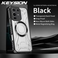 KEYSION Transparent Magnetic Case for Infinix Note 50 Pro 4G Silicone+PC Heavy Duty Shockproof Phone Cover for Infinix Note50 4G for Infinix Note 50 4G juoda