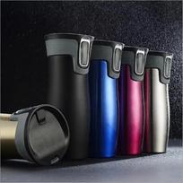 450 ml nerūdijančio plieno dvigubų sienelių kelioninis puodelis, nepralaidus, termosas, kavos puodeliai, vakuuminis izoliuotas termosas automobiliui, termosas vandens butelis HM05-0005-450ml-Auburn balta