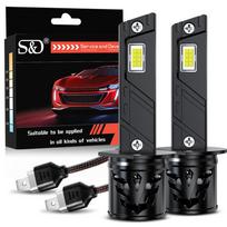 2 vnt. H1 LED priekinių žibintų lemputės Turbo lempos Mini 30000LM 60W 16 branduolių CSP lustai Super ryškios automobilio rūko žibintai 12V 6500K baltos automobilio priekiniai žibintai H1