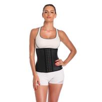 Matte Latex Waist Trainer: 25 Steel Bones, Tummy Control Sports Shapewear 4XL