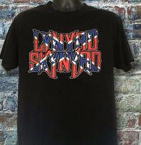 Lynyrd Skynyrd Logotipas Juodi Juokingi Marškinėliai Vintažiniai Champs Unisex Marškinėliai S