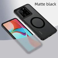 Matinis skaidrus magnetinis belaidžio įkrovimo šarvai „Magsafe“ dėklas, skirtas „Xiaomi 14 13T Mi 13T Pro“ kariniam smūgiams atsparus akrilo galinis dangtelis 13TPro For Xiaomi 13T juoda